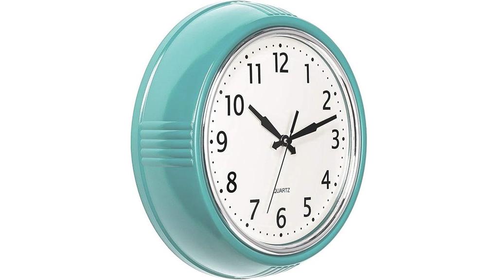 retro robin egg clock