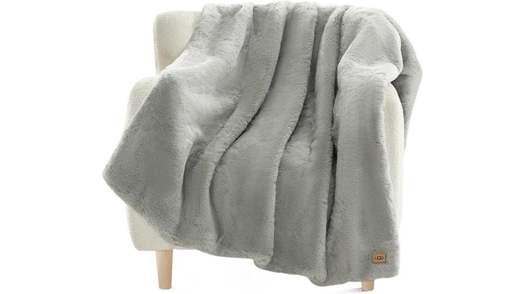 reversible faux fur blanket