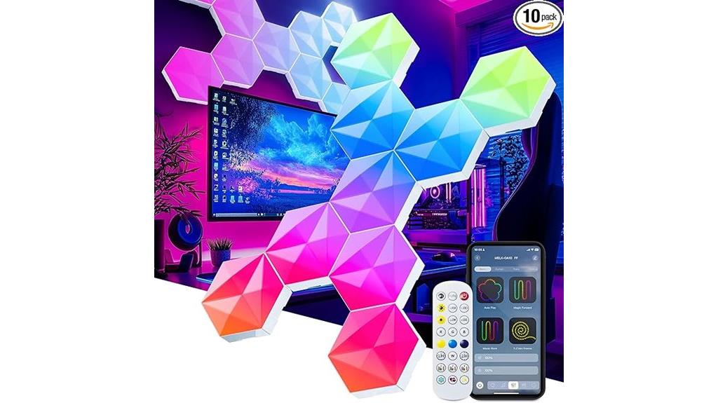 rgb ic hexagon light panels