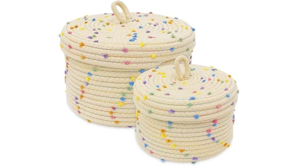 round storage baskets set