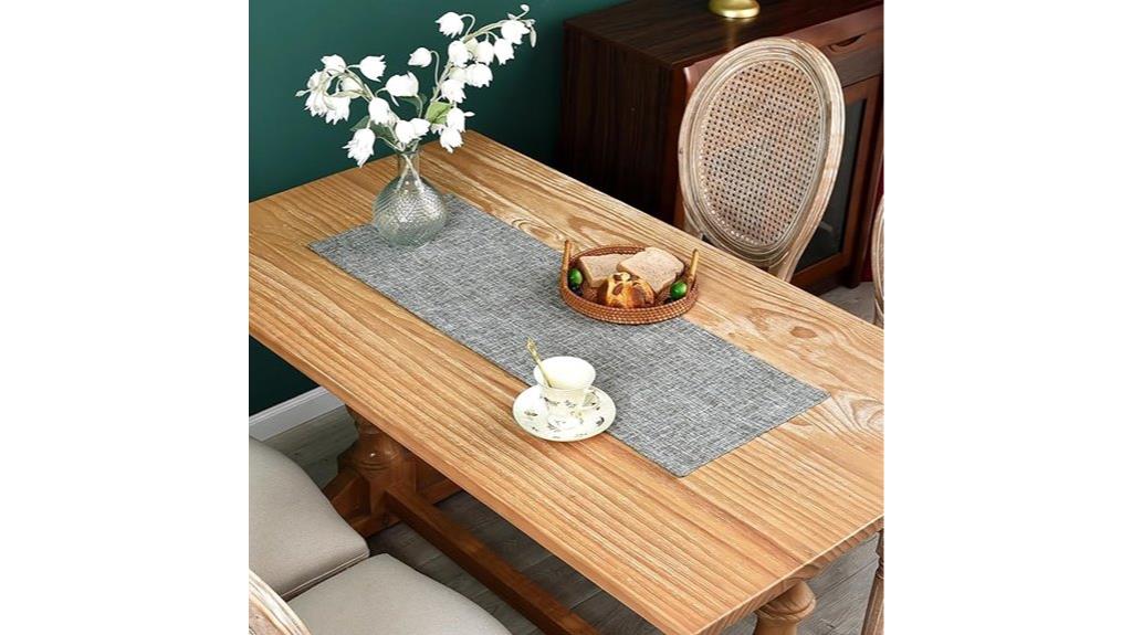 rustic faux linen runner