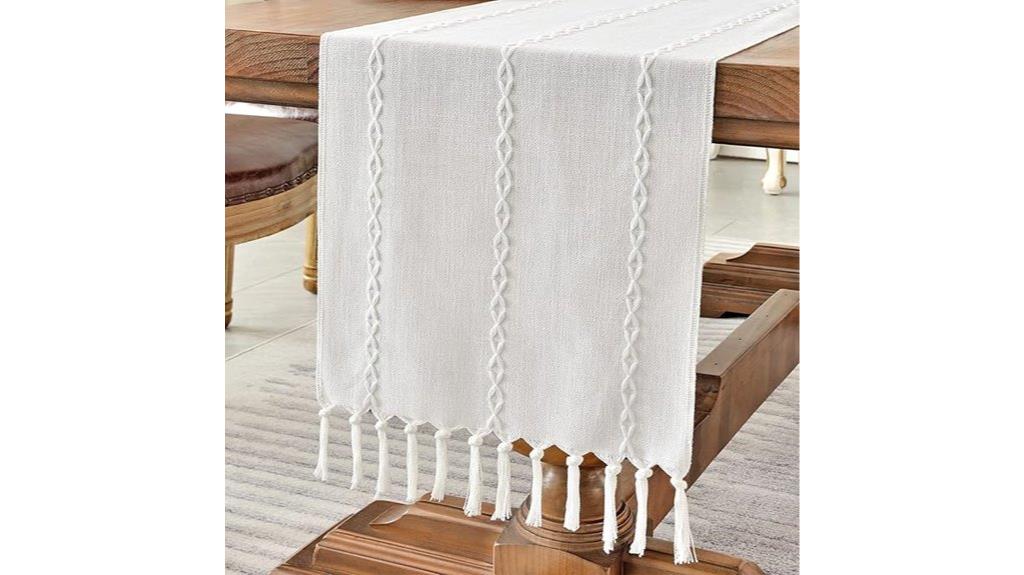 rustic linen table runner