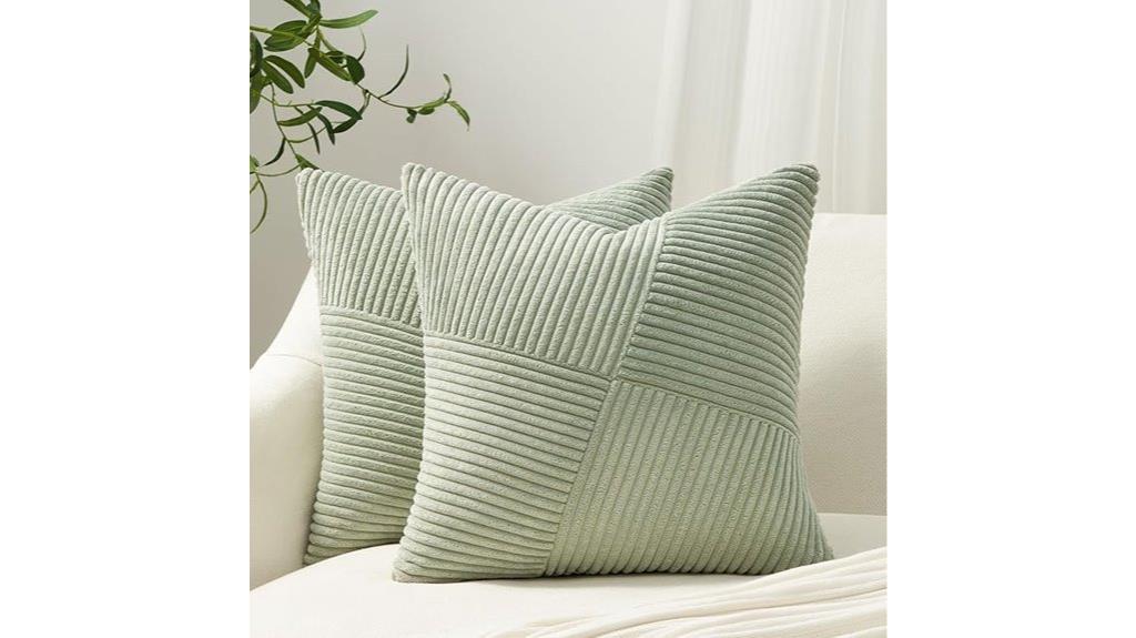 sage green decorative pillows