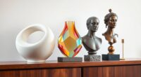 sculptural decor for shelves