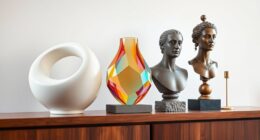 sculptural decor for shelves