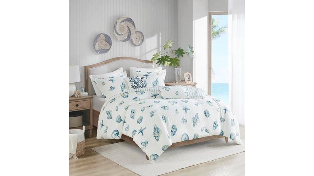 seashells cotton duvet set