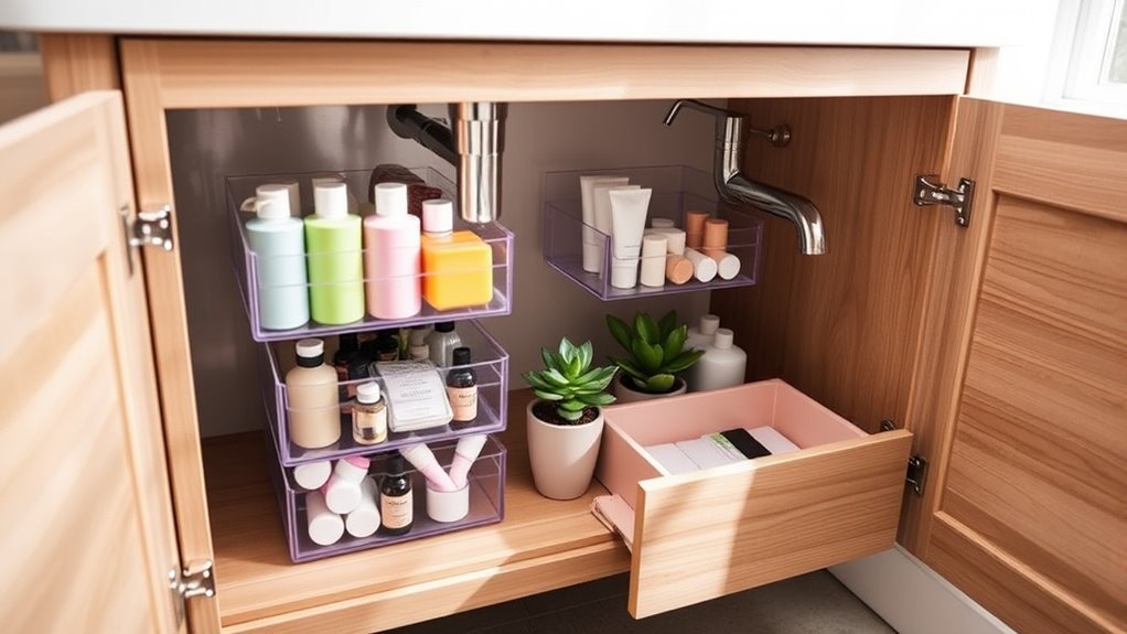 selecting bathroom under sink organizers