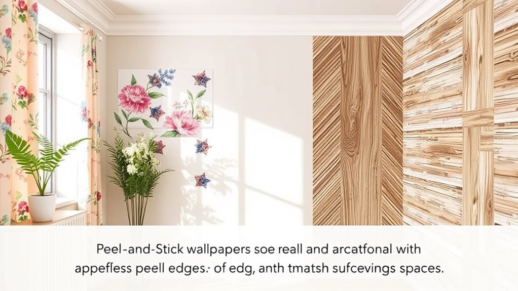 selecting peel and stick wallpaper