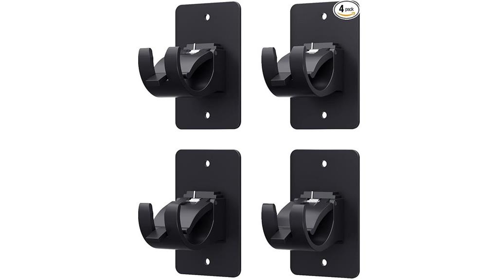 self adhesive curtain rod holders