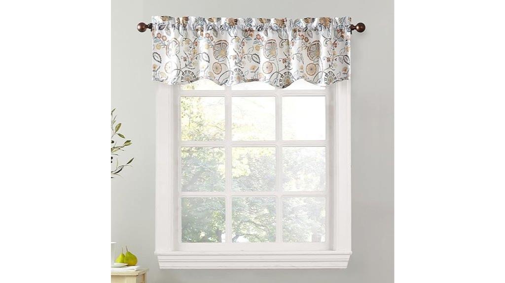 semi sheer kitchen curtain valance
