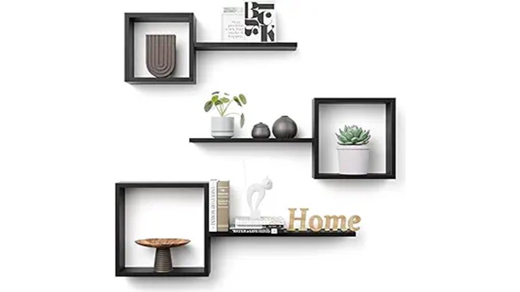set of six shelves