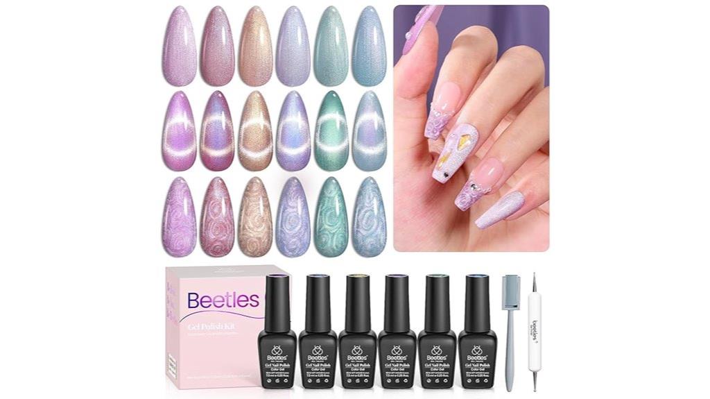 shimmering pearl gel polish