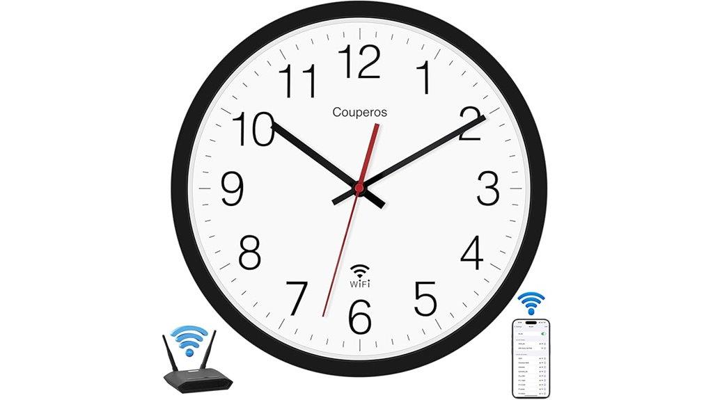 silent wifi analog clock