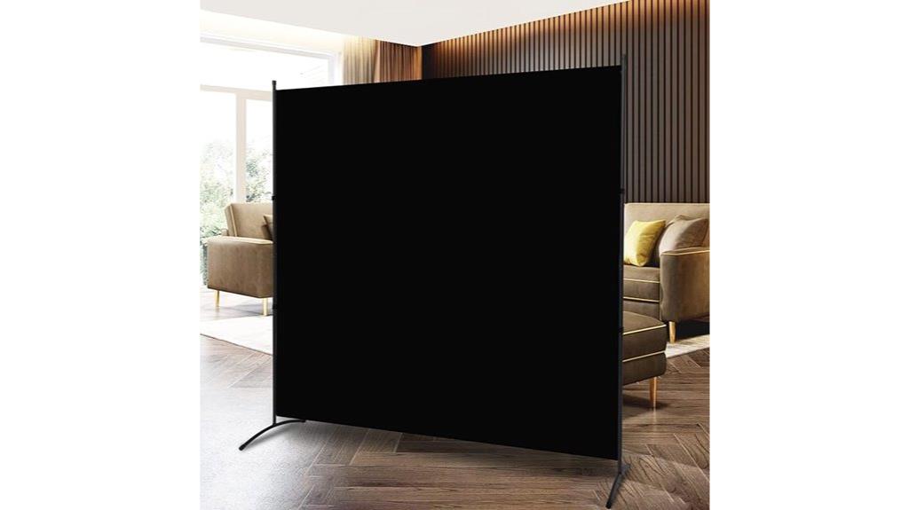 single panel privacy screen