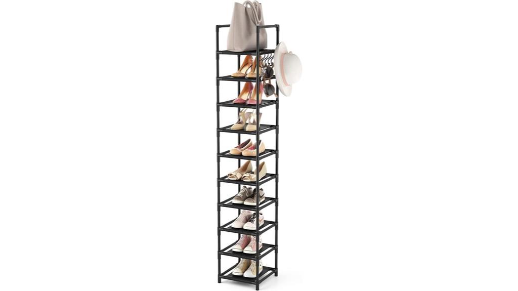 slim vertical shoe storage