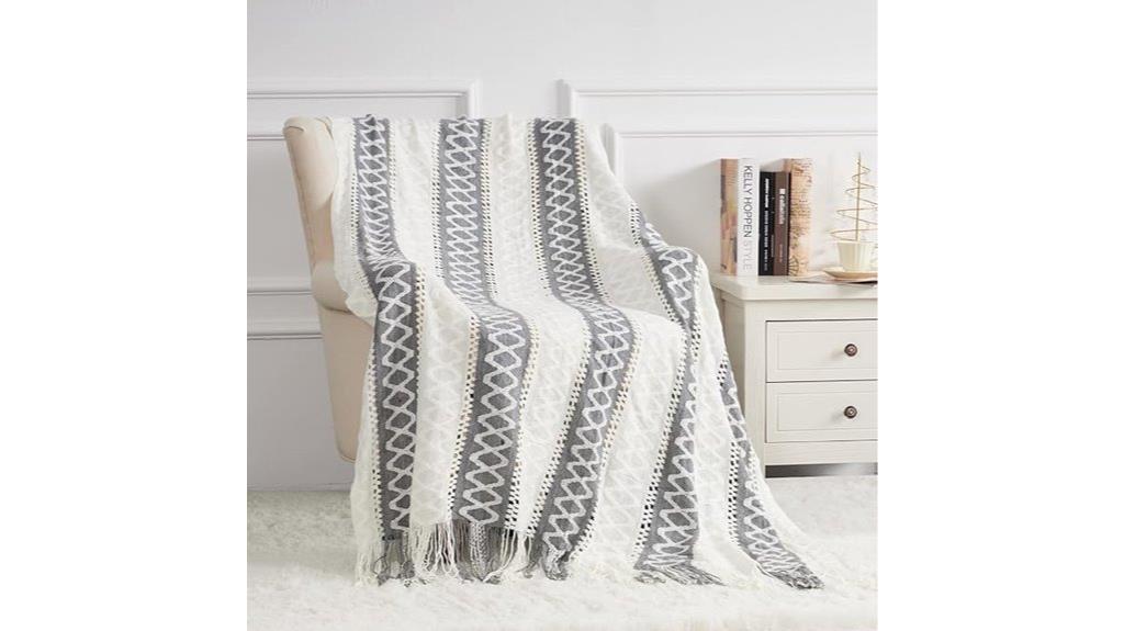 soft grey decorative throw
