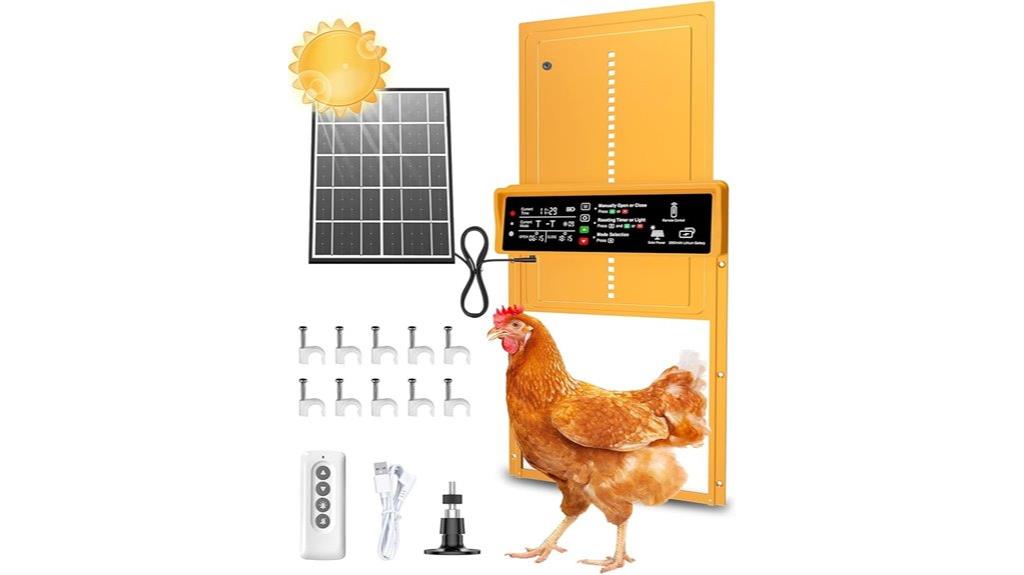 solar powered chicken coop door