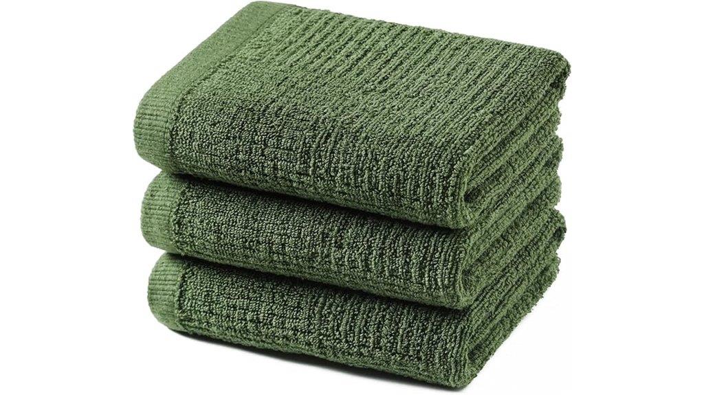 solid green dish towels