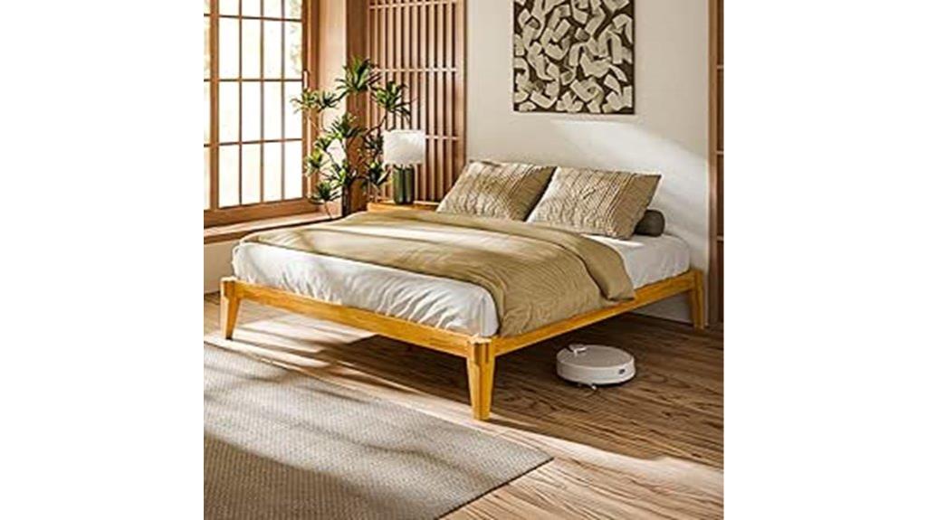 solid wood king bed
