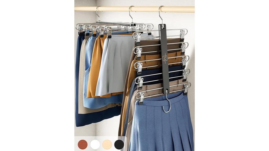 space saving skirt hangers