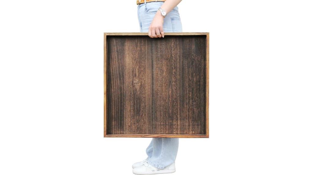 spacious handcrafted wooden tray