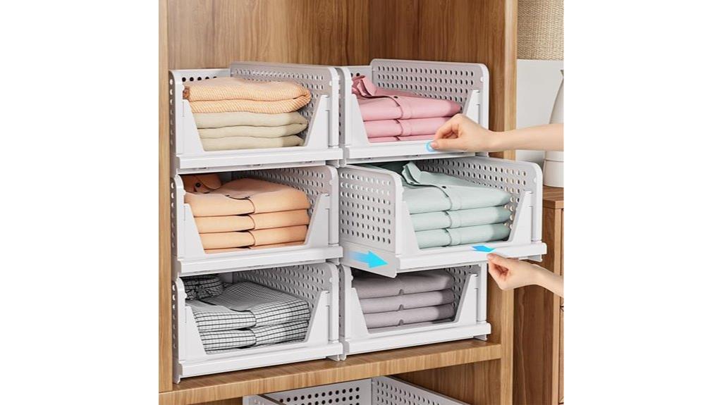 stackable closet organizer boxes