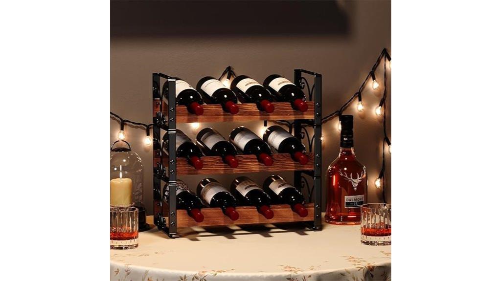 stackable countertop wine rack