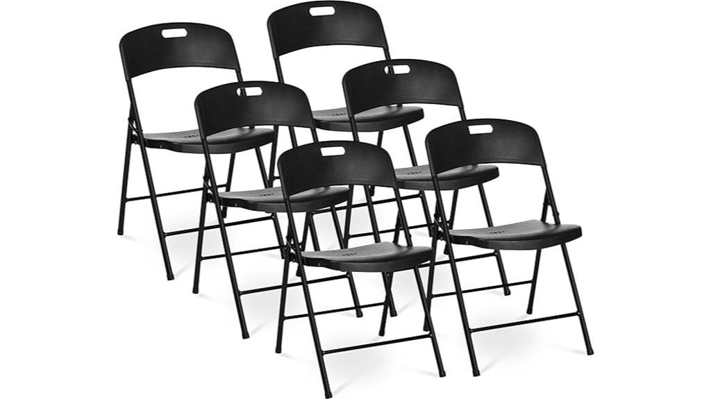 stackable folding chairs set
