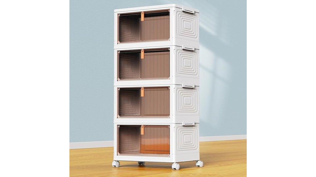 stackable storage bins with lids