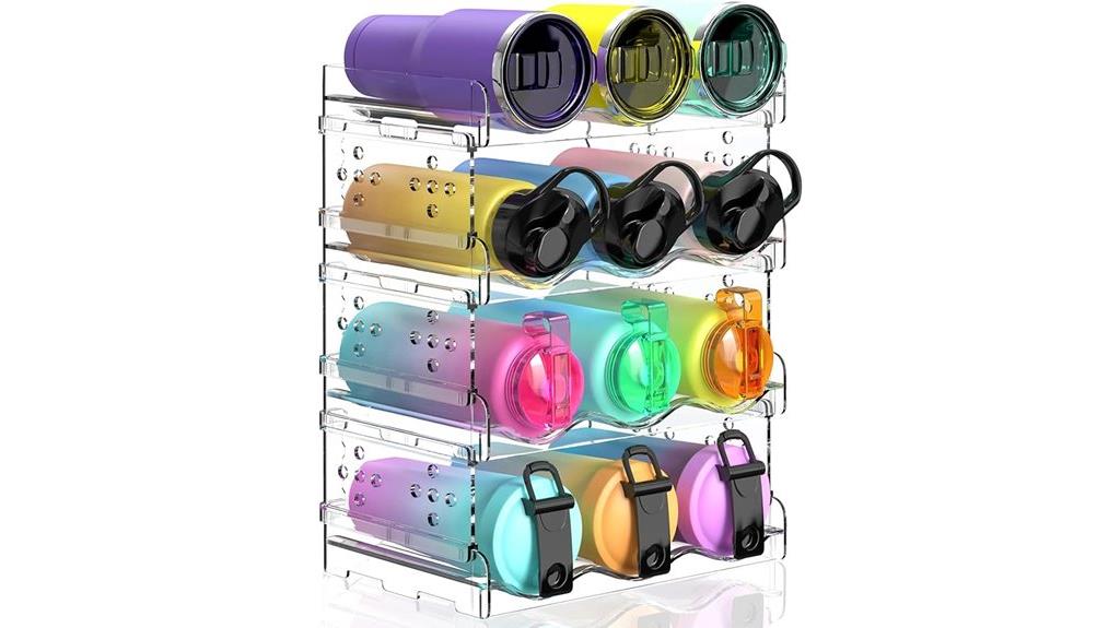 stackable water bottle organizer