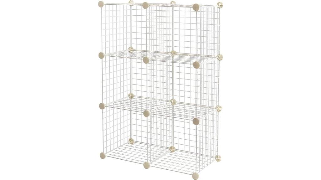 stackable wire grid shelves