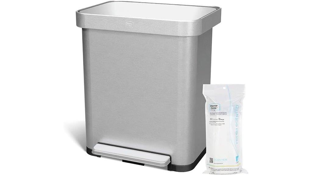 stainless steel kitchen trash