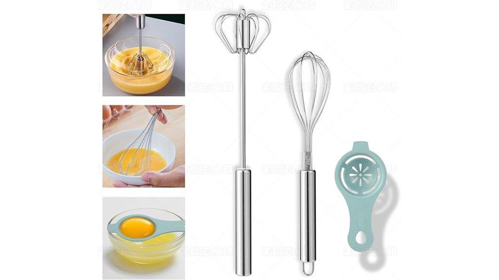 stainless steel whisk set