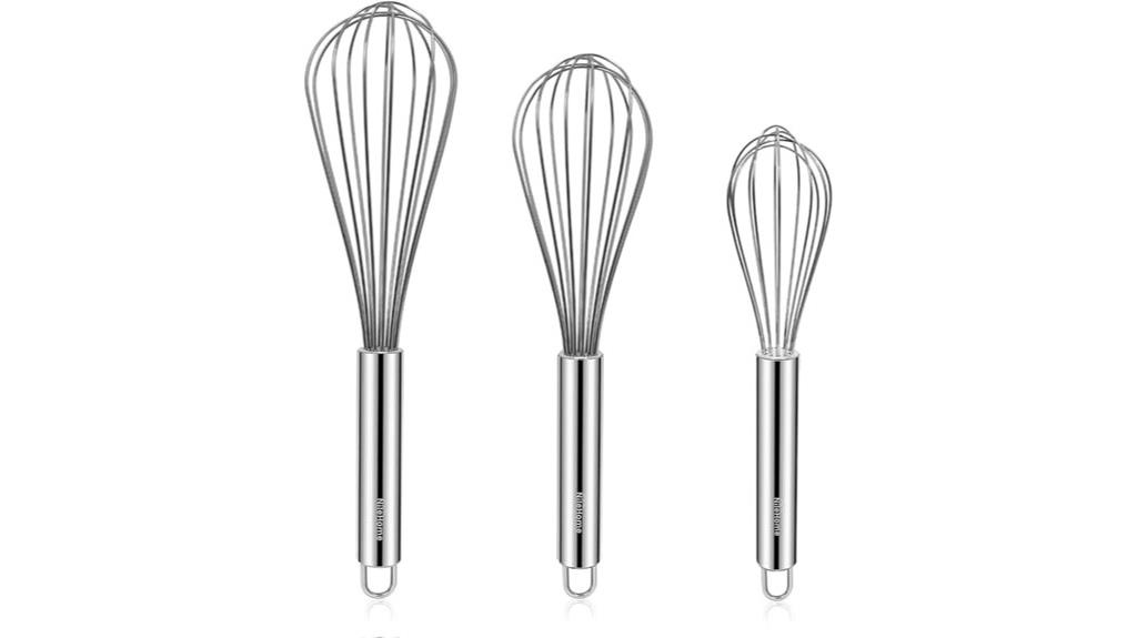 stainless steel whisk set