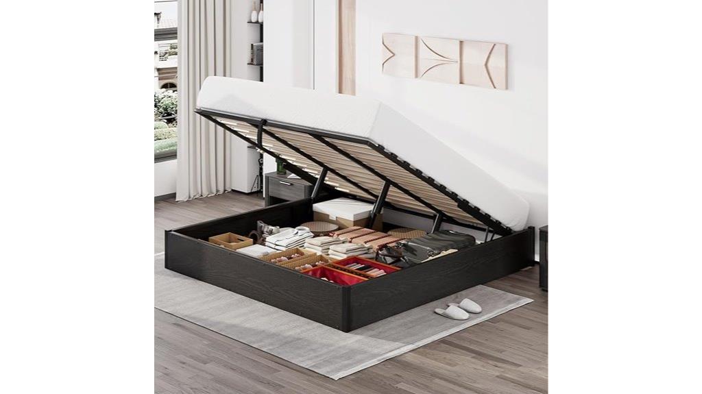 storage platform bed frame