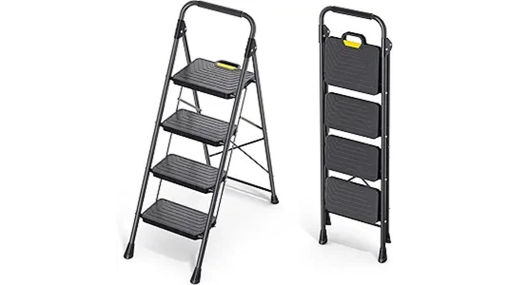 sturdy steel step ladder