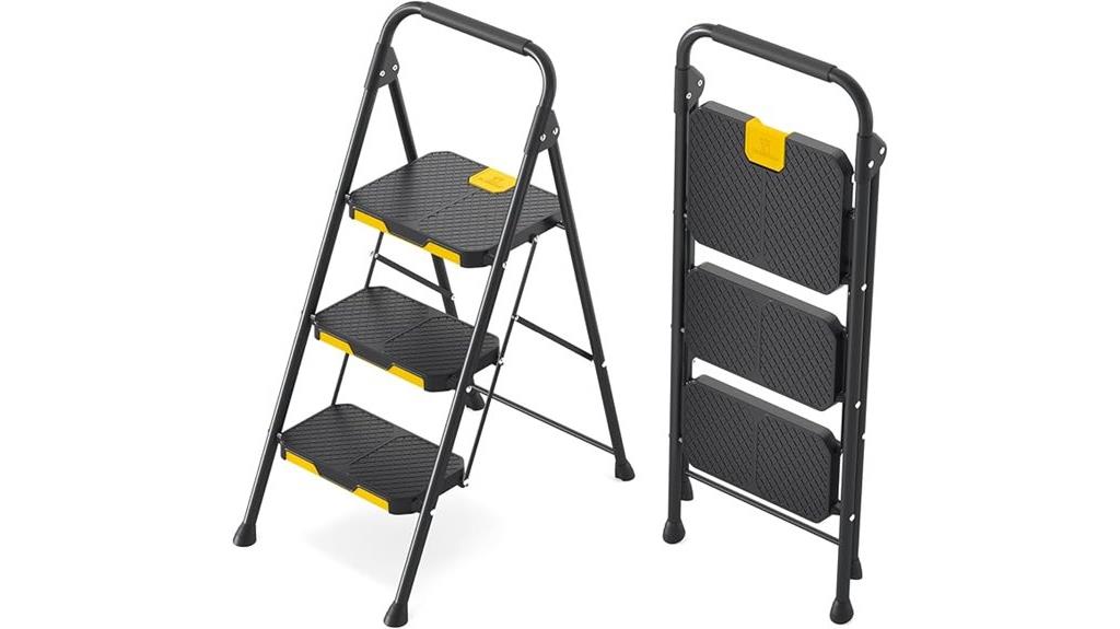sturdy steel step ladder