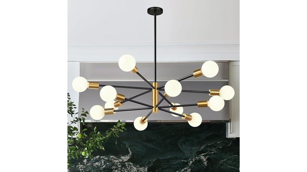 stylish 12 light chandelier fixture