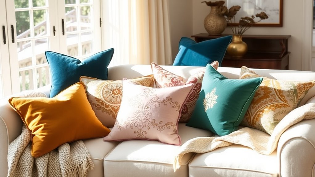 stylish and comfortable throw pillows