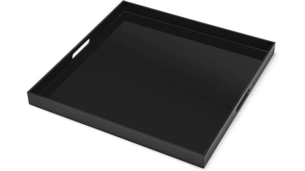 stylish black serving tray