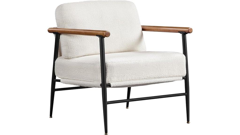 stylish boucle fabric chair