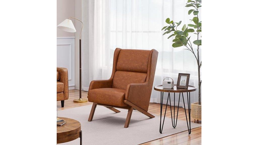 stylish brown leather chair