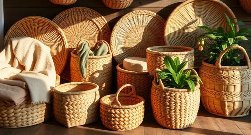 stylish functional woven storage