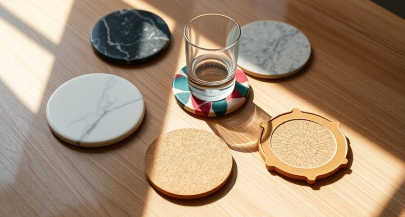 stylish furniture protection coasters
