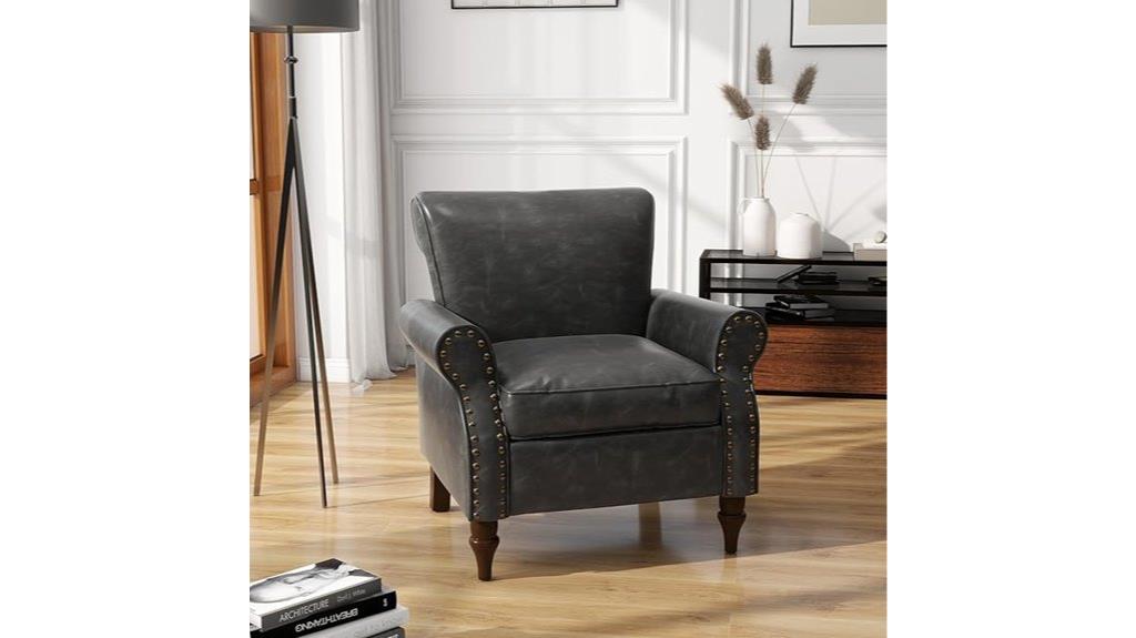 stylish leather accent chair