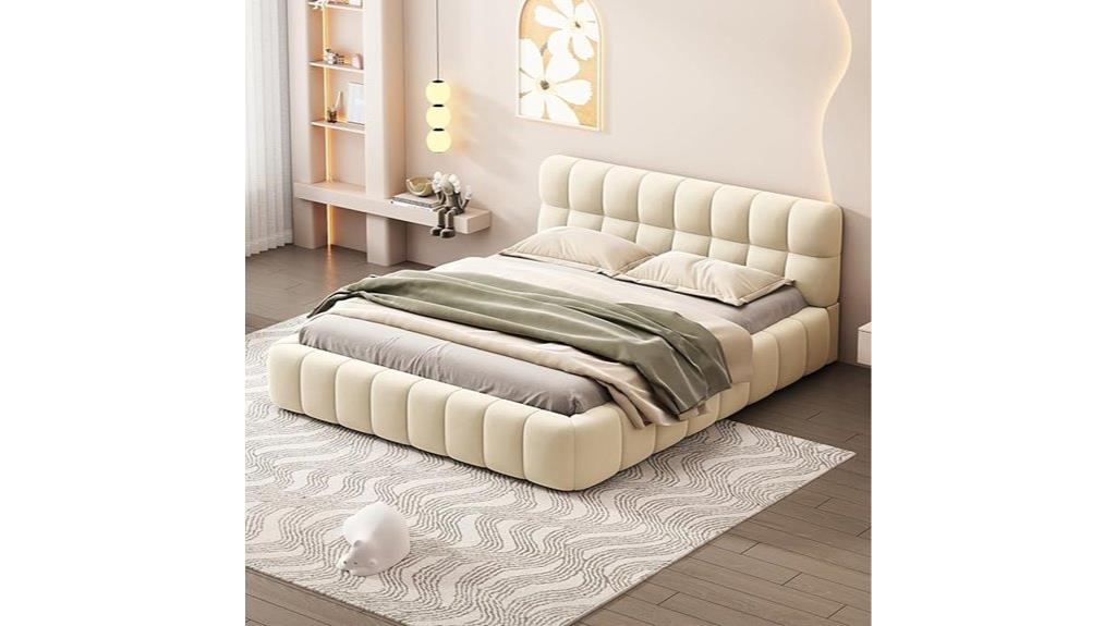 stylish upholstered queen bed