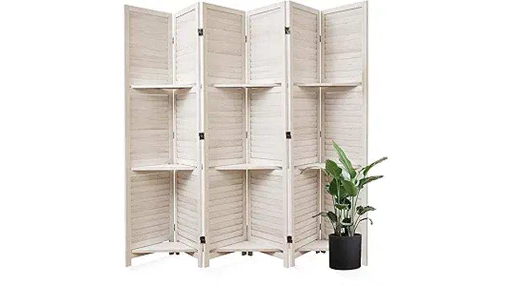 three shelf room divider