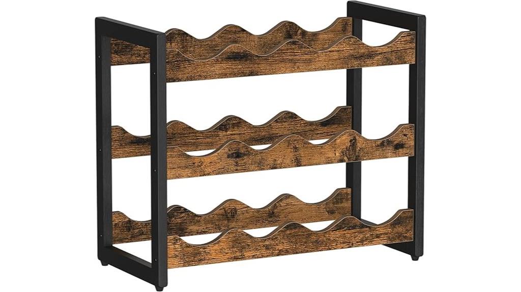 three tier wine rack