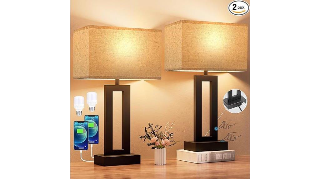 touch control dimmable lamps