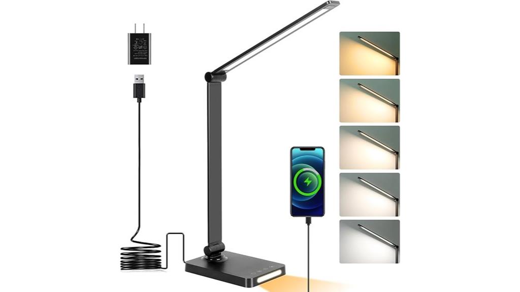 touch controlled usb desk lamp